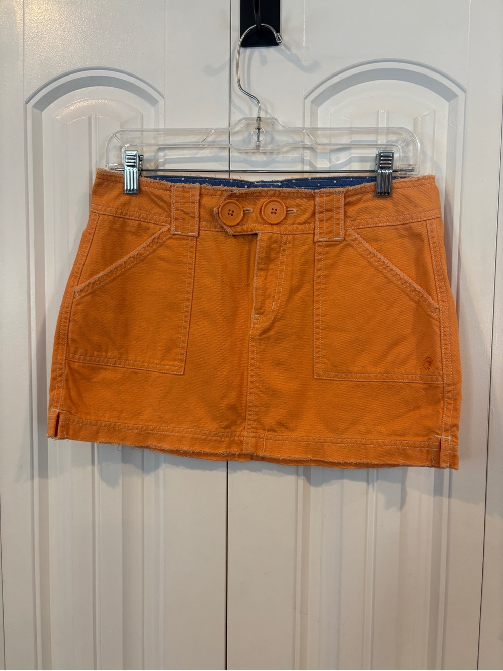 Duck head jeans co. Orange mini skirt size 5